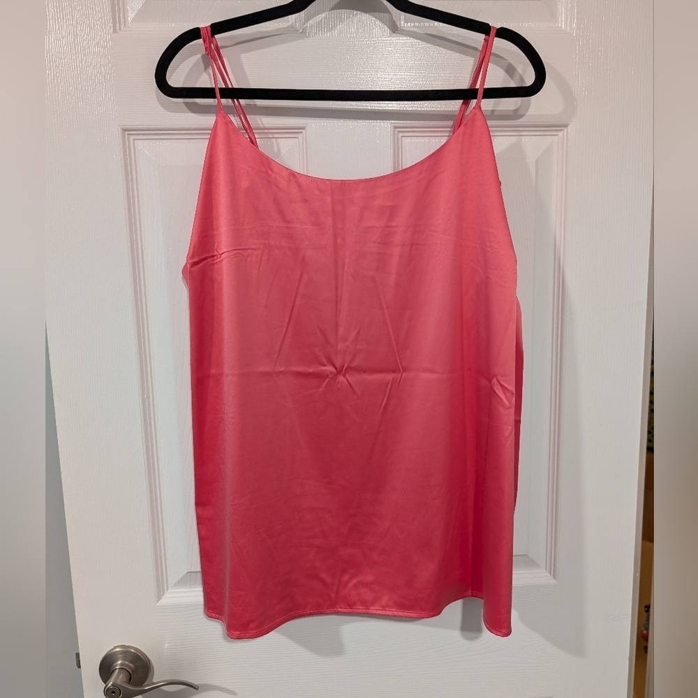 Lane Bryant Coral Pink Satin Cami Top in Size 22